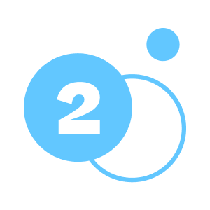 رمز رقم 2 أزرق فاتح